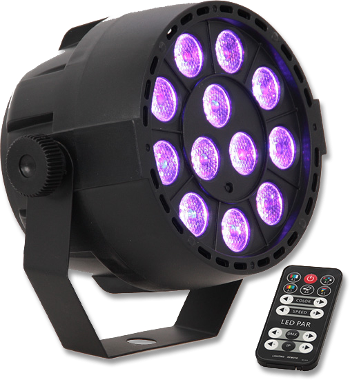 36W PAR Strahler LED RGBAW UV DMX & Musik gesteuerter